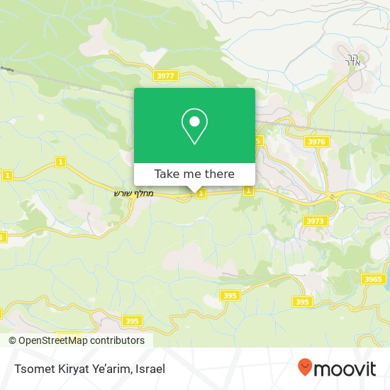 Tsomet Kiryat Ye’arim map