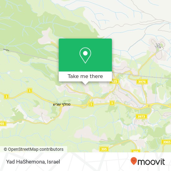 Yad HaShemona map