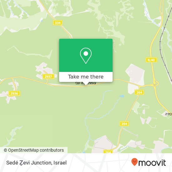 Карта Sedé Ẕevi Junction