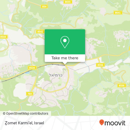 Ẕomet Karmi’el map