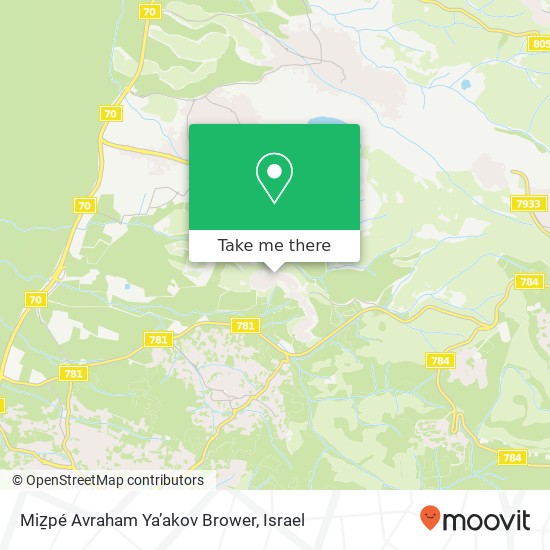 Карта Miẕpé Avraham Ya’akov Brower