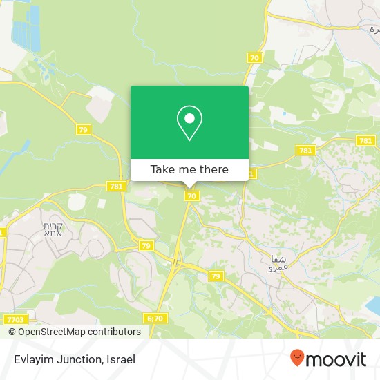 Evlayim Junction map