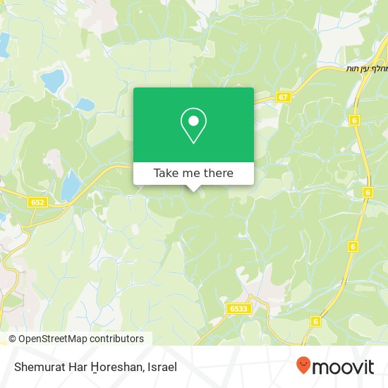 Shemurat Har H̱oreshan map