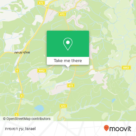 עין דמומית map