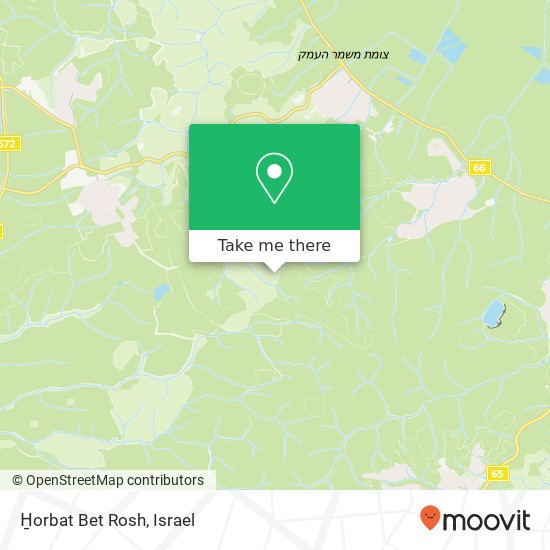 H̱orbat Bet Rosh map