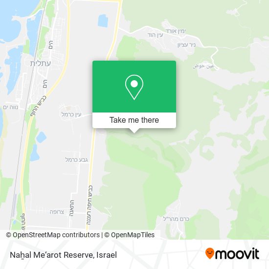 Naẖal Me‘arot Reserve map
