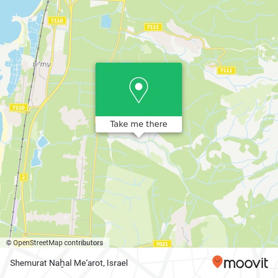 Shemurat Naẖal Me‘arot map