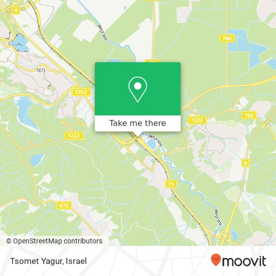 Tsomet Yagur map