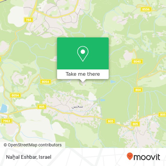 Naẖal Eshbar map