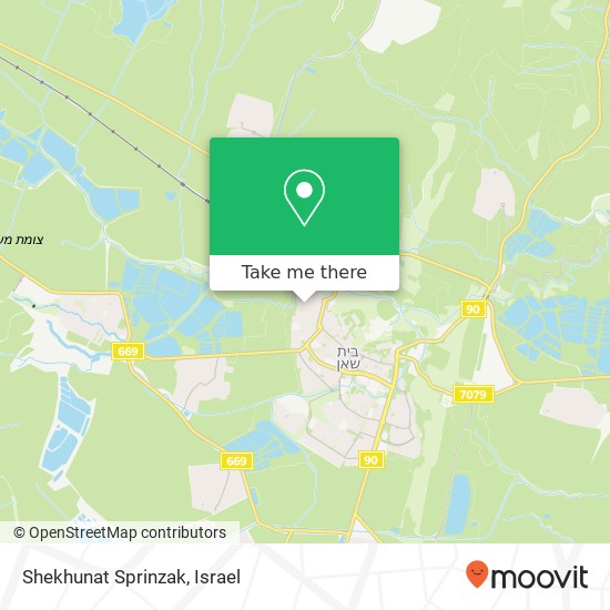 Shekhunat Sprinzak map