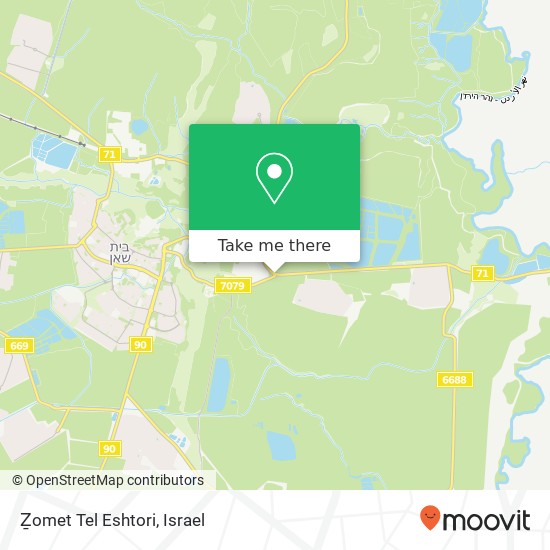 Ẕomet Tel Eshtori map