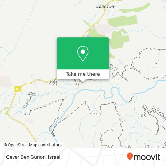 Qever Ben Gurion map