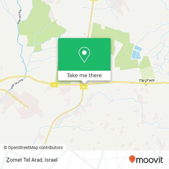 Карта Ẕomet Tel Arad