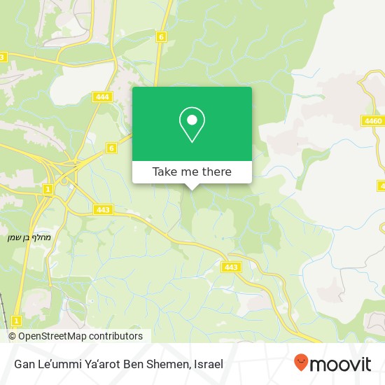 Gan Le’ummi Ya‘arot Ben Shemen map