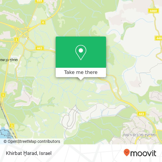 Карта Khirbat H̱arad