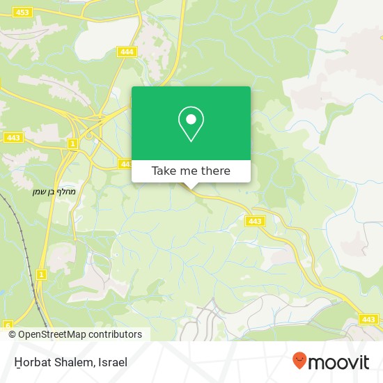 H̱orbat Shalem map