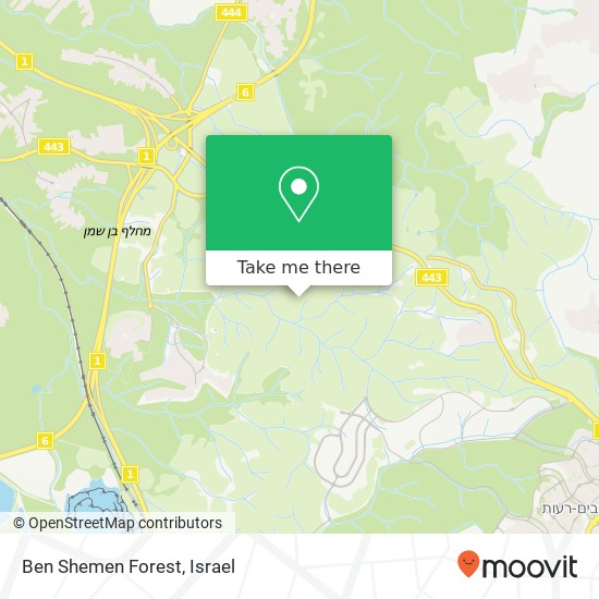 Ben Shemen Forest map