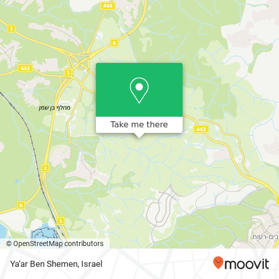 Ya‘ar Ben Shemen map