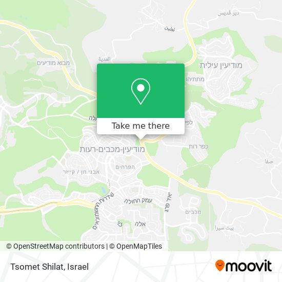 Tsomet Shilat map