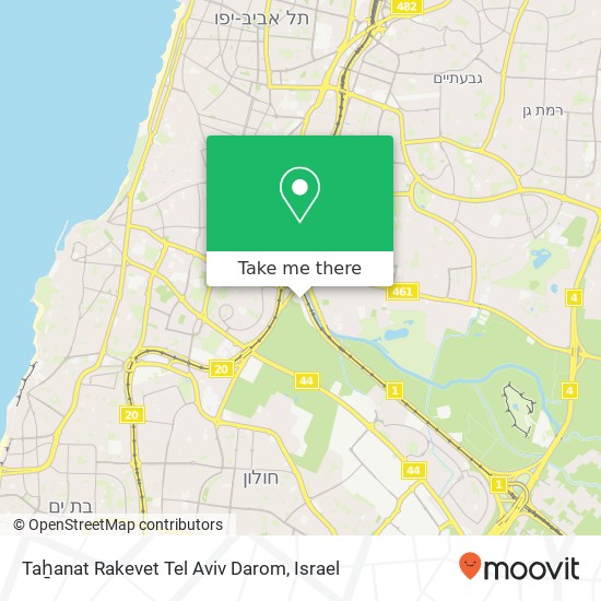 Карта Taẖanat Rakevet Tel Aviv Darom