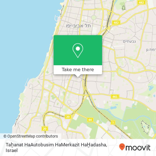 Taẖanat HaAutobusim HaMerkazit HaH̱adasha map