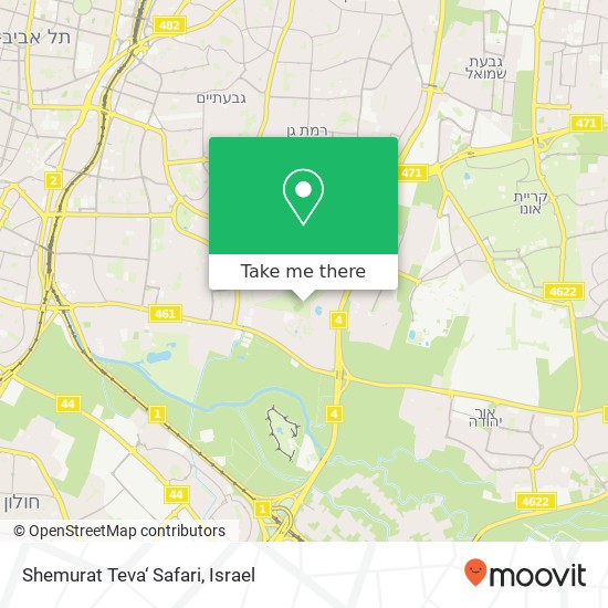Shemurat Teva‘ Safari map