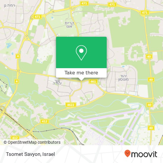 Tsomet Savyon map