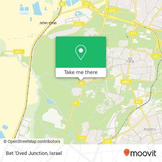 Bet ‘Oved Junction map