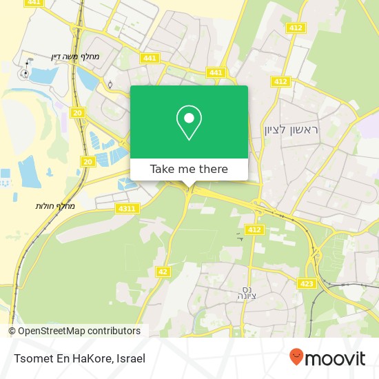 Карта Tsomet En HaKore