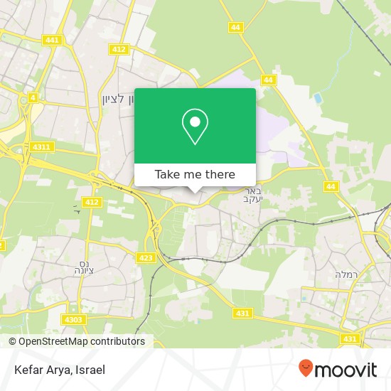 Kefar Arya map