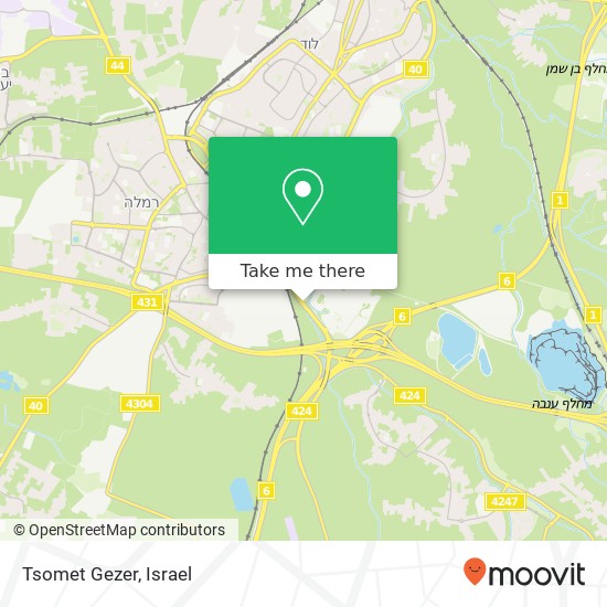 Карта Tsomet Gezer