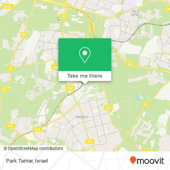 Park Tamar map