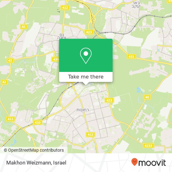 Карта Makhon Weizmann