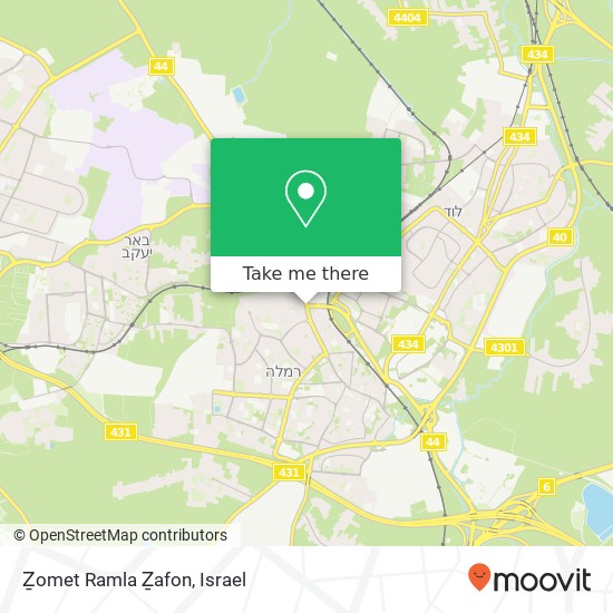 Ẕomet Ramla Ẕafon map