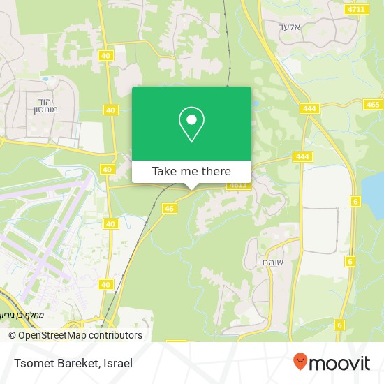 Tsomet Bareket map