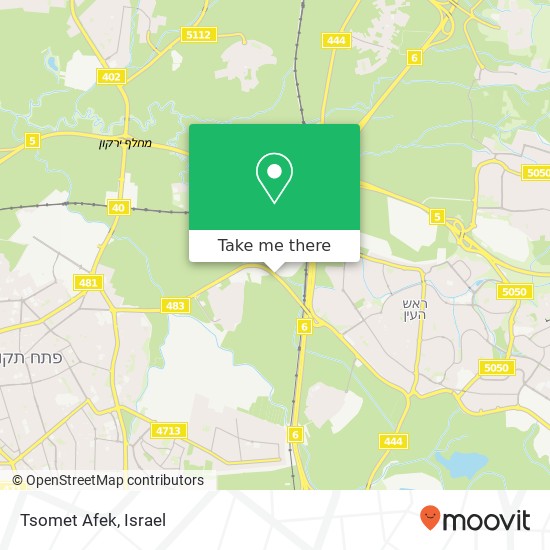 Tsomet Afek map