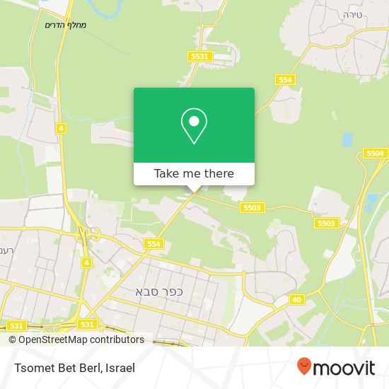 Tsomet Bet Berl map