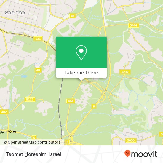 Tsomet H̱oreshim map