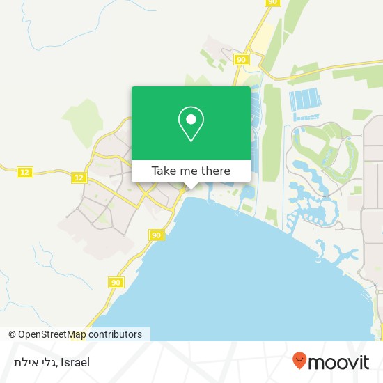 גלי אילת map