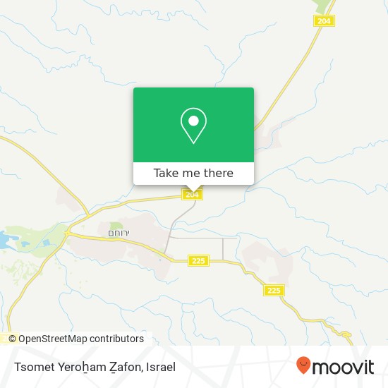 Tsomet Yeroẖam Ẕafon map