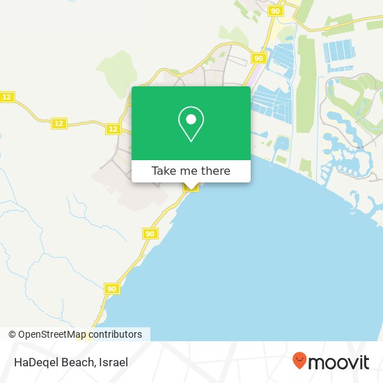 HaDeqel Beach map