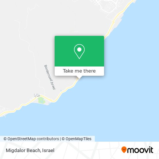 Migdalor Beach map
