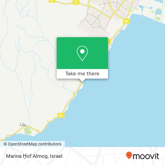 Карта Marina H̱of Almog