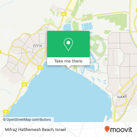 Mifraẕ HaShemesh Beach map