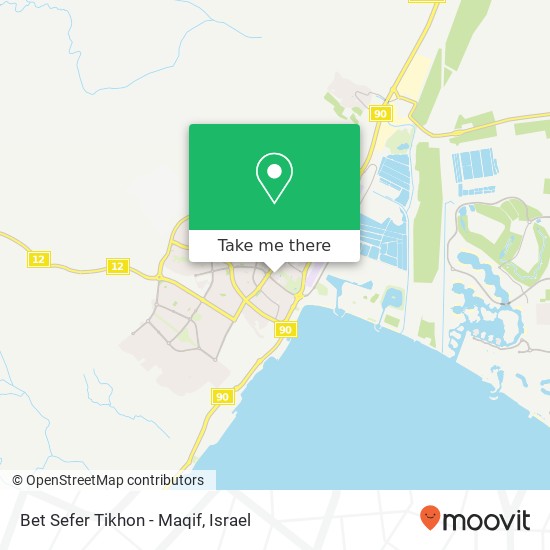 Карта Bet Sefer Tikhon - Maqif