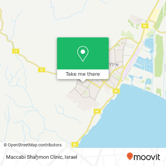 Карта Maccabi Shaẖmon Clinic