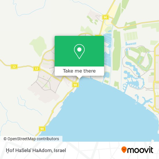 Карта H̱of HaSela‘ HaAdom
