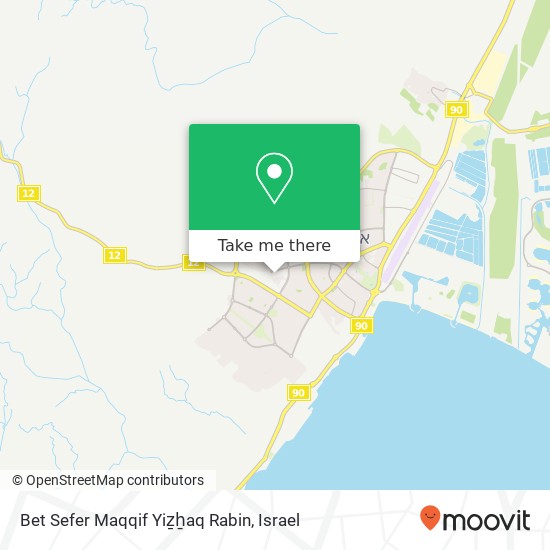 Bet Sefer Maqqif Yiẕẖaq Rabin map