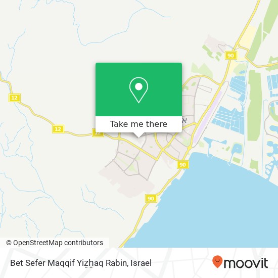 Карта Bet Sefer Maqqif Yiẕẖaq Rabin