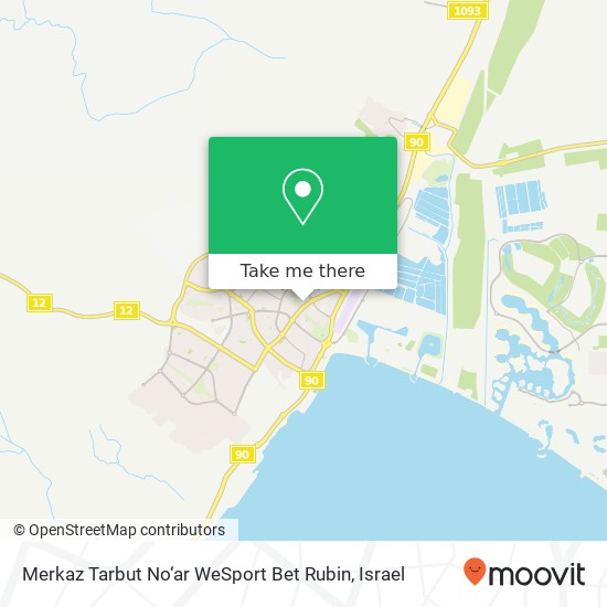 Карта Merkaz Tarbut No‘ar WeSport Bet Rubin
